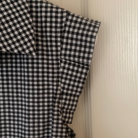 Monteau Black and White Checkered Midi Dress - Picture 3 of 4